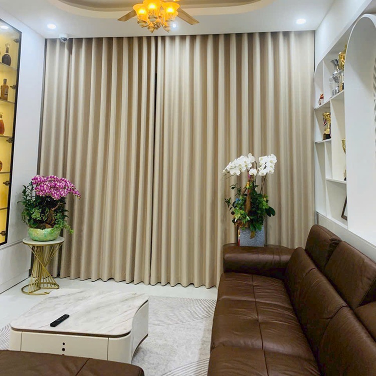 Rèm 2 lớp phòng khách đẹp giá rẻ cản sáng tốt