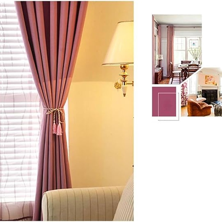 Rèm vải chống nắng màu tím hồng PA19-01