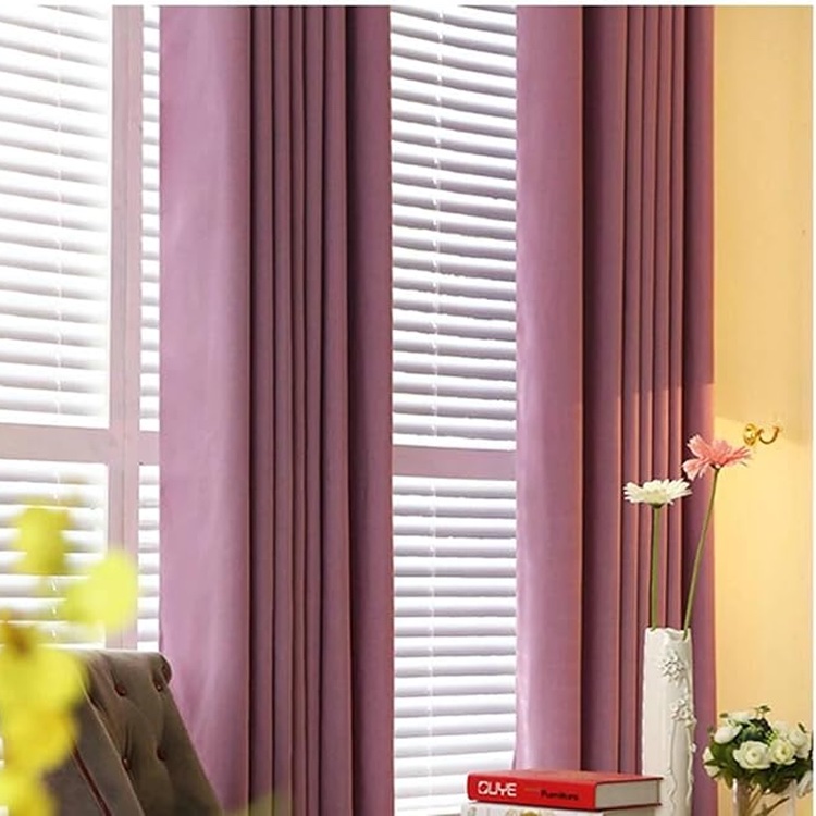 Rèm vải chống nắng màu tím hồng PA19-01