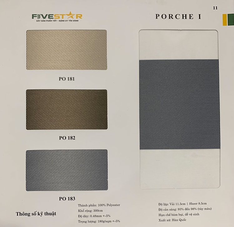 Rèm cầu vồng hãng FIVESTAR – Mã Maris