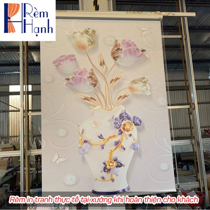 Rèm cuốn in tranh 3D cản nắng đẹp mã B01