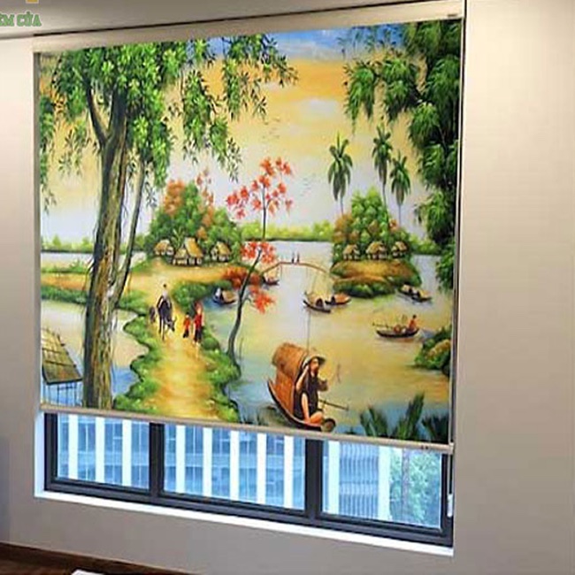 Rèm cuốn in tranh chống nhiệt giá rẻ hãng FIVESTAR mã B15
