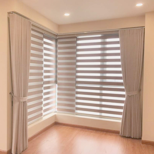 Rèm cửa vải màu xám đậm đẹp giá rẻ – Mã DM08 – ĐANG GIẢM 30%