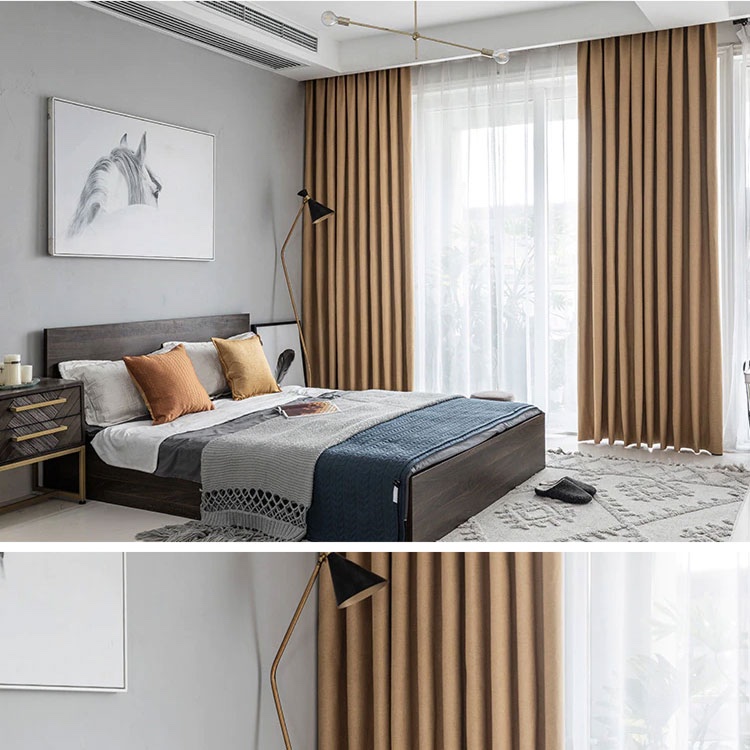 Rèm cửa vải thô gai chống nắng tốt giá rẻ mã DIM15-02