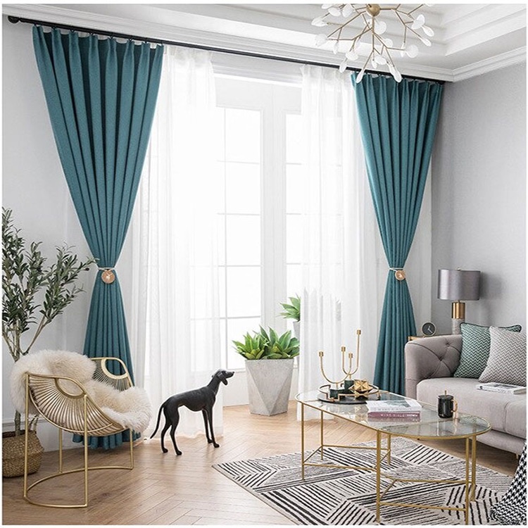 Rèm vải thô mịn đẹp phòng khách mã BYG09-02