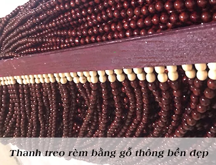Rèm hạt gỗ che ban thờ – Mẫu phúc lộc thọ BM168