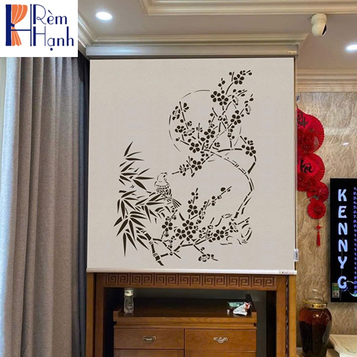 Rèm che bàn thờ khắc laser họa tiết hoa sen hãng Fivestar mã FLZ027