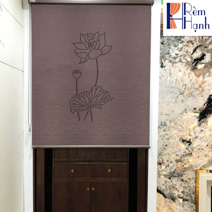 Rèm che bàn thờ khắc laser họa tiết hoa sen hãng Fivestar mã FLZ009