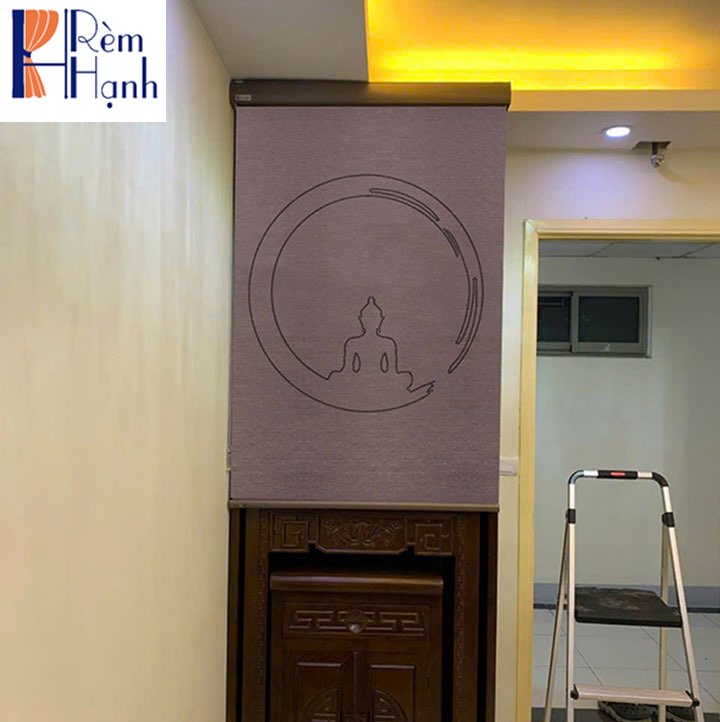 Rèm che bàn thờ khắc laser họa tiết hoa sen hãng Fivestar mã FLZ002