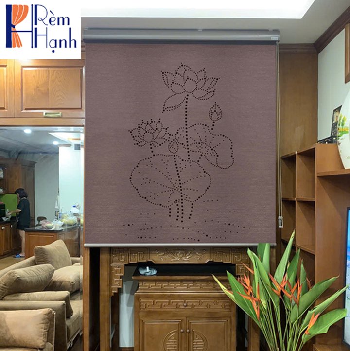 Rèm che bàn thờ khắc laser họa tiết hoa sen hãng Fivestar mã FLZ001