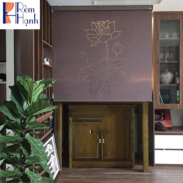 Rèm khắc laze họa tiết che ban thờ 06