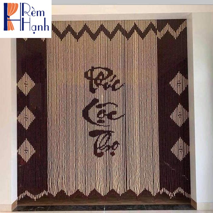 Rèm cửa phòng thờ bằng hạt gỗ đẹp giá rẻ mã HGBM54