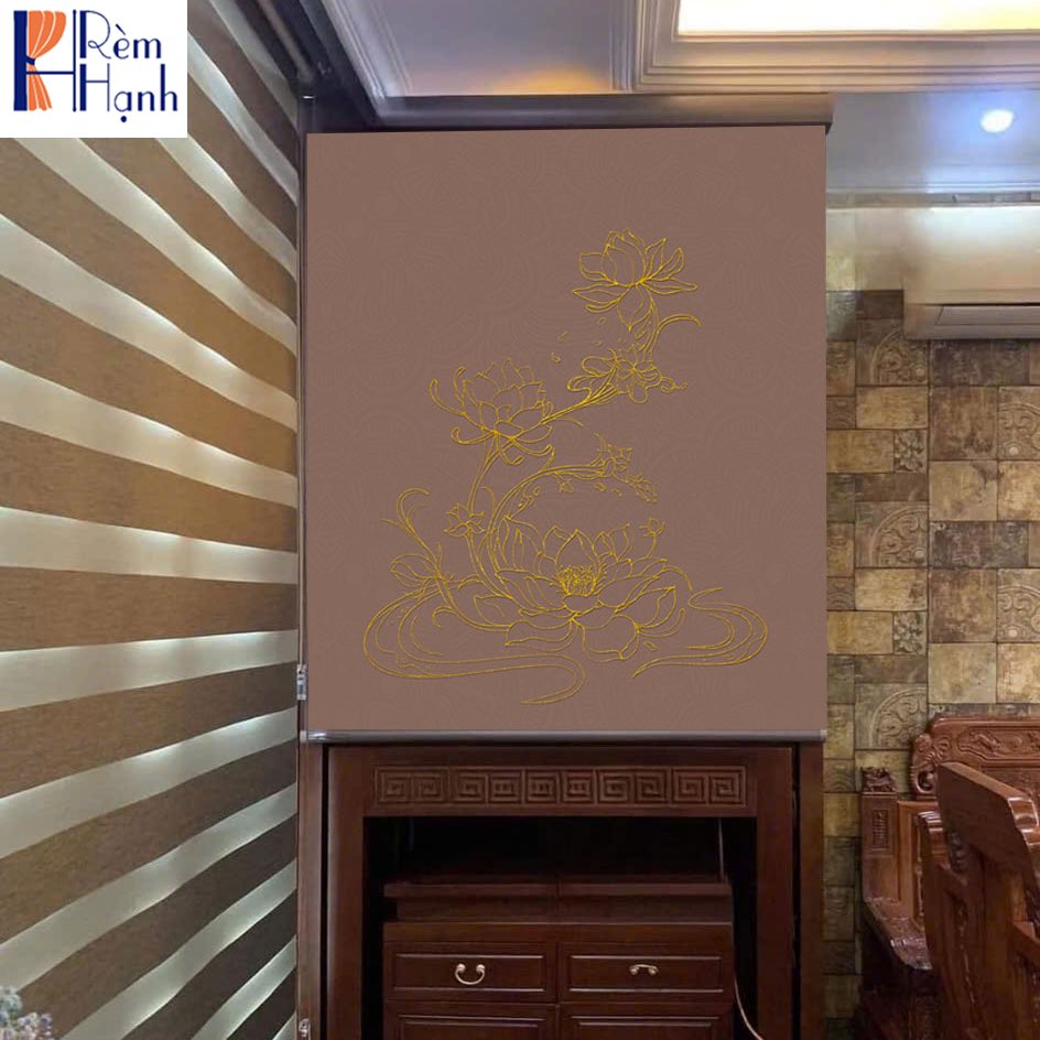 Rèm che bàn thờ chung cư đẹp RCBT2501-11