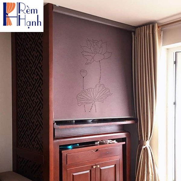 Rèm khắc laze họa tiết che ban thờ 07