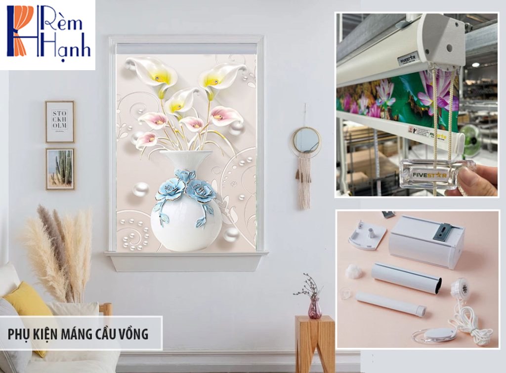 Rèm bàn thờ hiện đại in biểu tượng phật đẹp RCBT-67