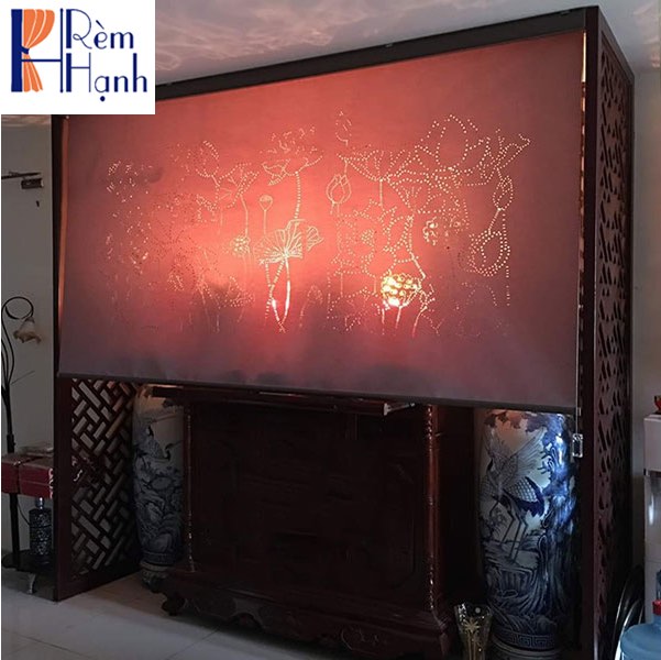 Rèm khắc laze họa tiết che ban thờ 02