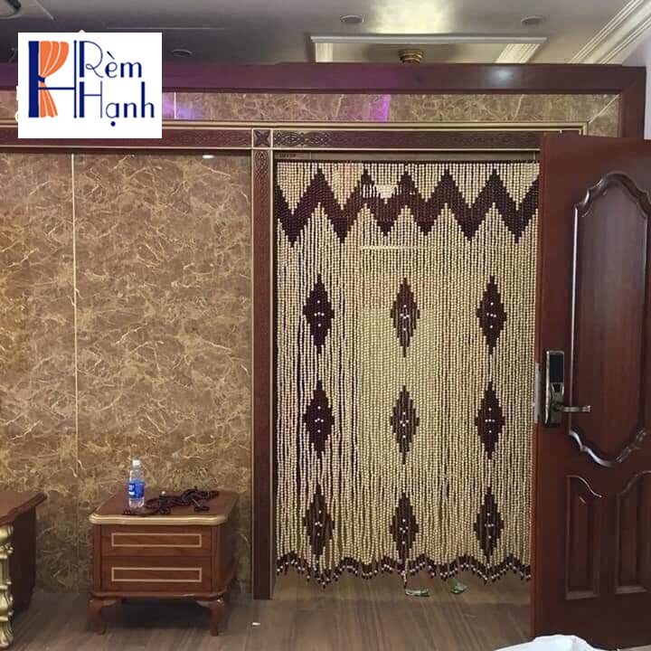 Rèm cửa bằng hạt gỗ giá rẻ che bàn thờ mã HGBM72
