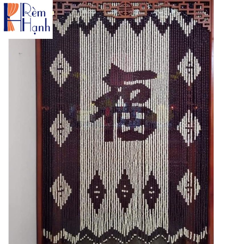 Mành che bàn thờ đẹp bằng hạt gỗ mã HGBM58