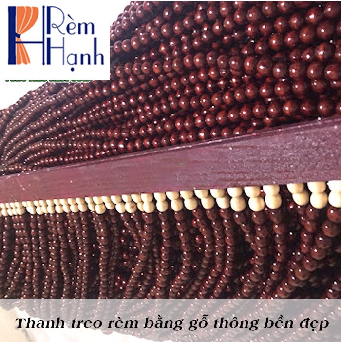 Rèm cửa bằng hạt gỗ phong thủy – Mẫu chữ Hán