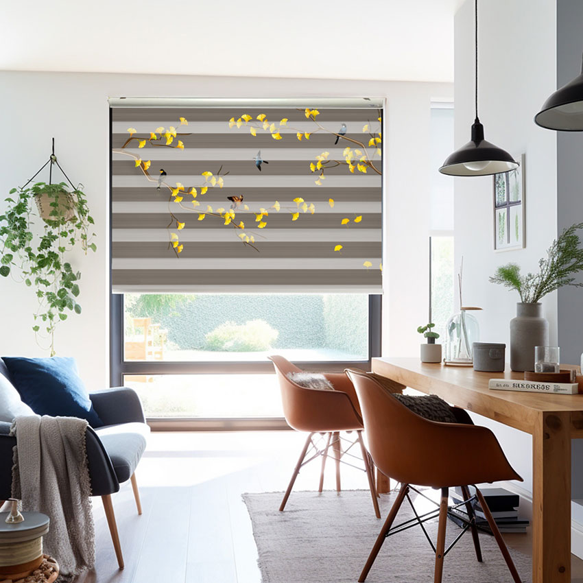 Rèm cầu vồng in tranh mã RCVI-100