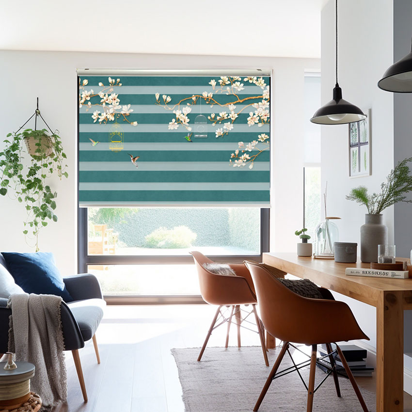 Rèm cầu vồng in tranh mã RCVI-099