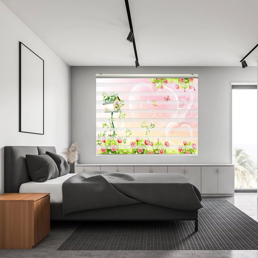 Rèm cầu vồng in tranh mã RCVI-098