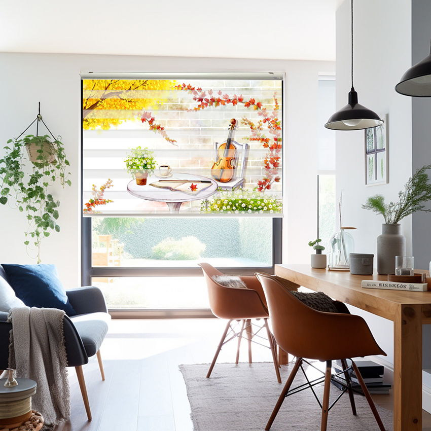 Rèm cầu vồng in tranh mã RCVI-088