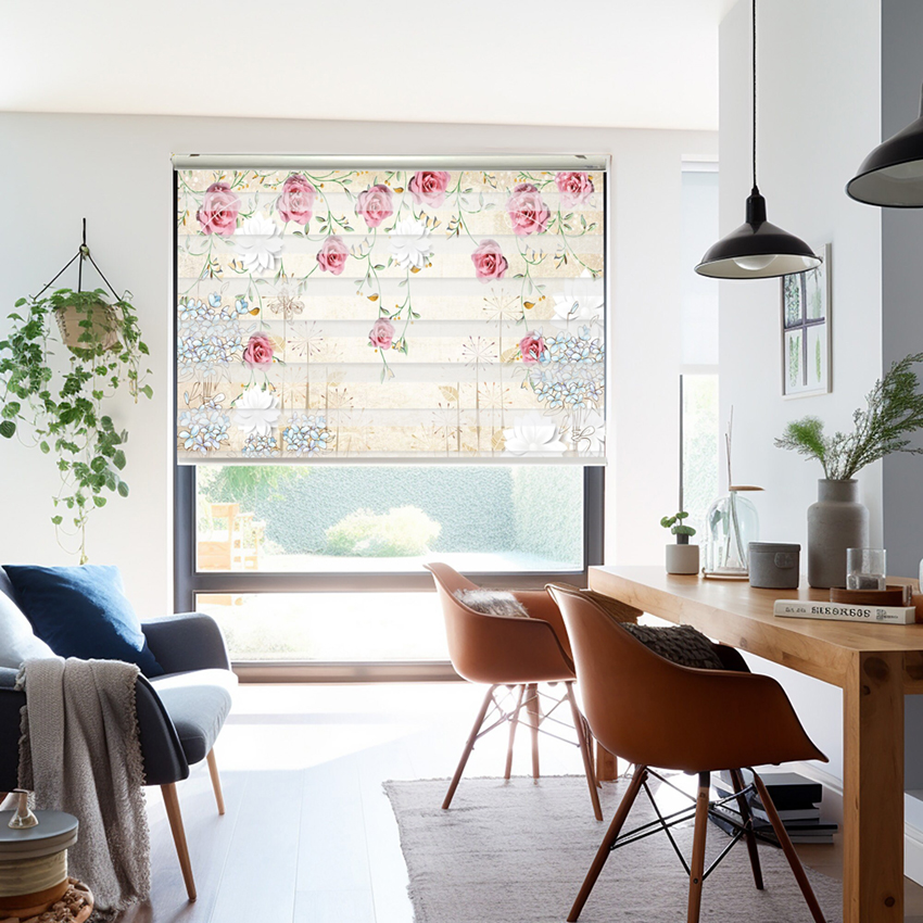 Rèm cầu vồng in tranh mã RCVI-087