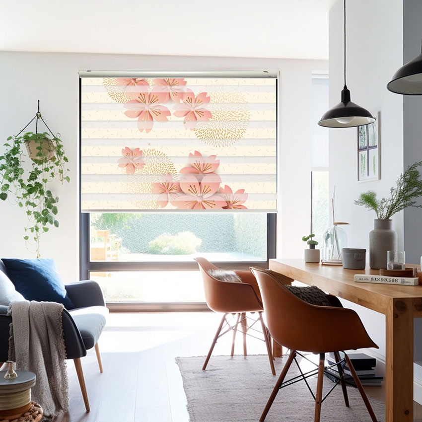 Rèm cầu vồng in tranh mã RCVI-080