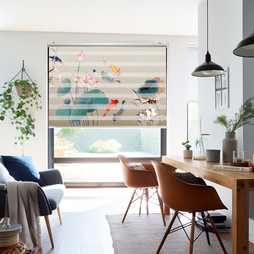 Rèm cầu vồng in tranh mã RCVI-077