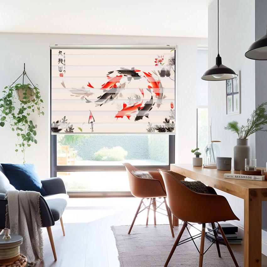 Rèm cầu vồng in tranh mã RCVI-076