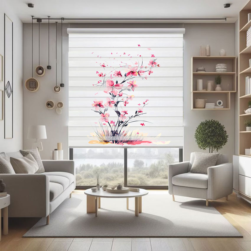 Rèm cầu vồng in tranh mã RCVI-072