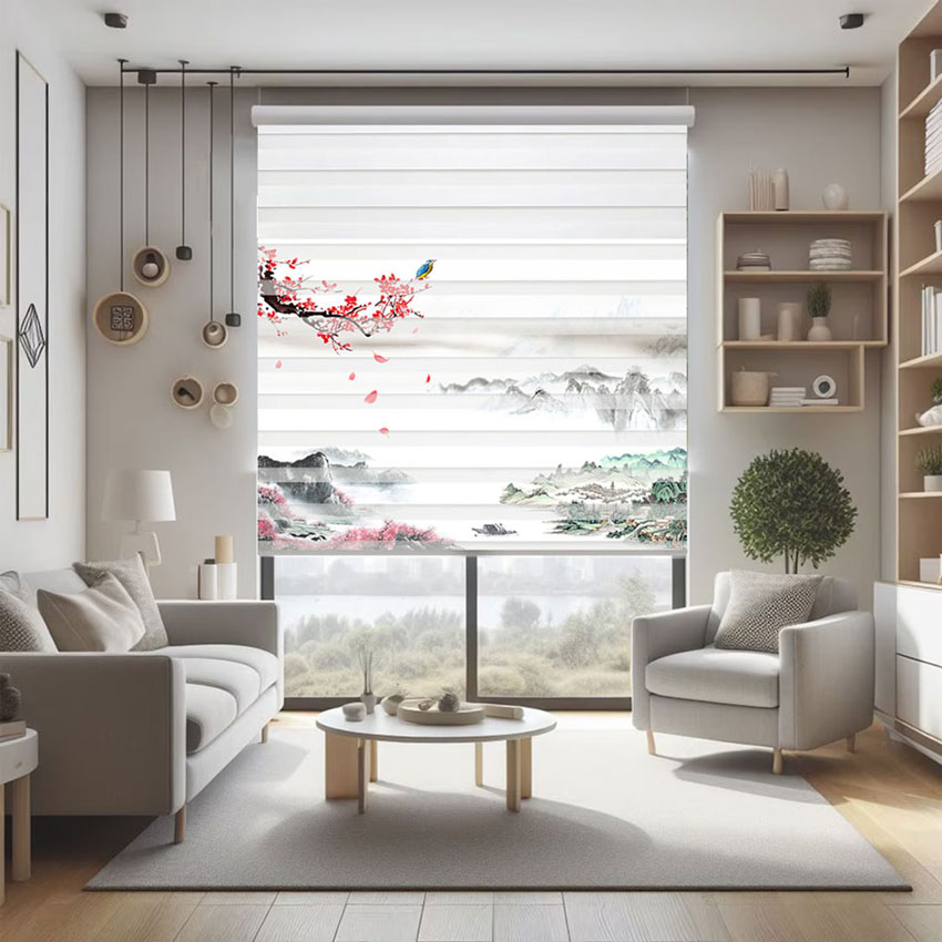 Rèm cầu vồng in tranh mã RCVI-071