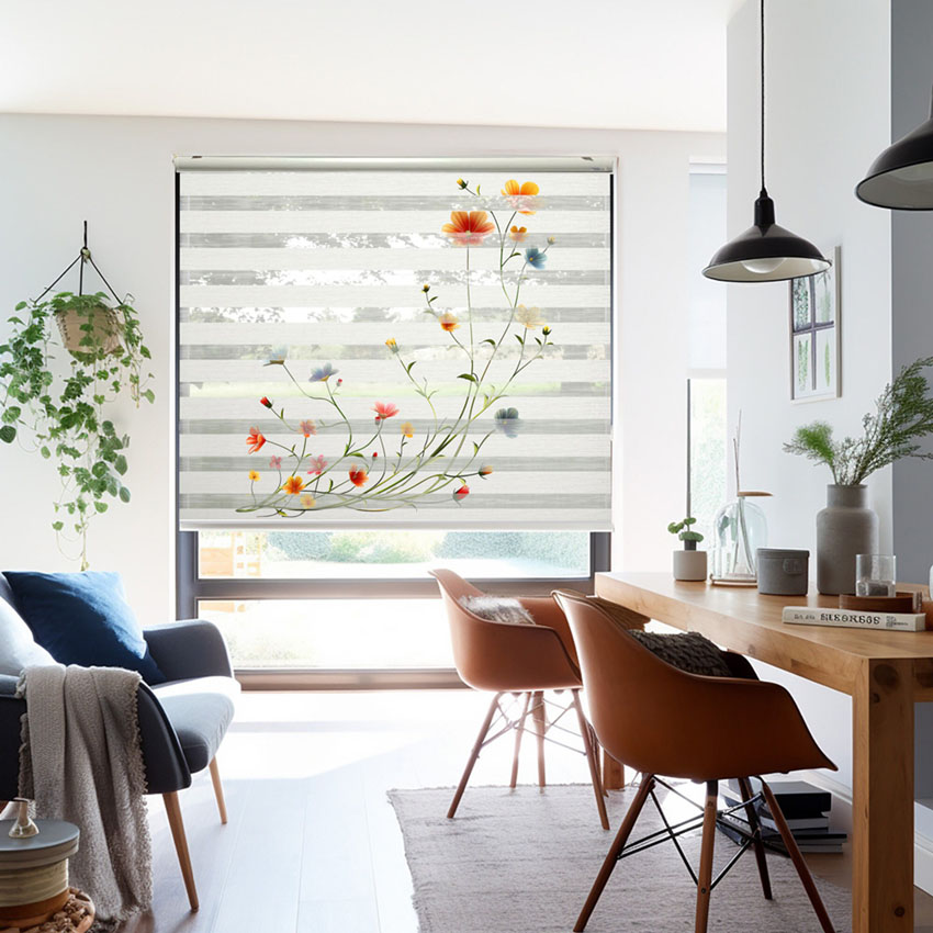 Rèm cầu vồng in tranh mã RCVI-059