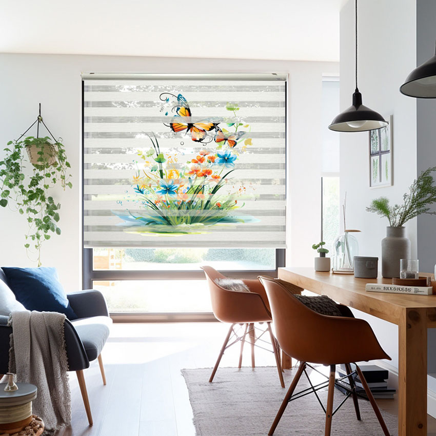 Rèm cầu vồng in tranh mã RCVI-058