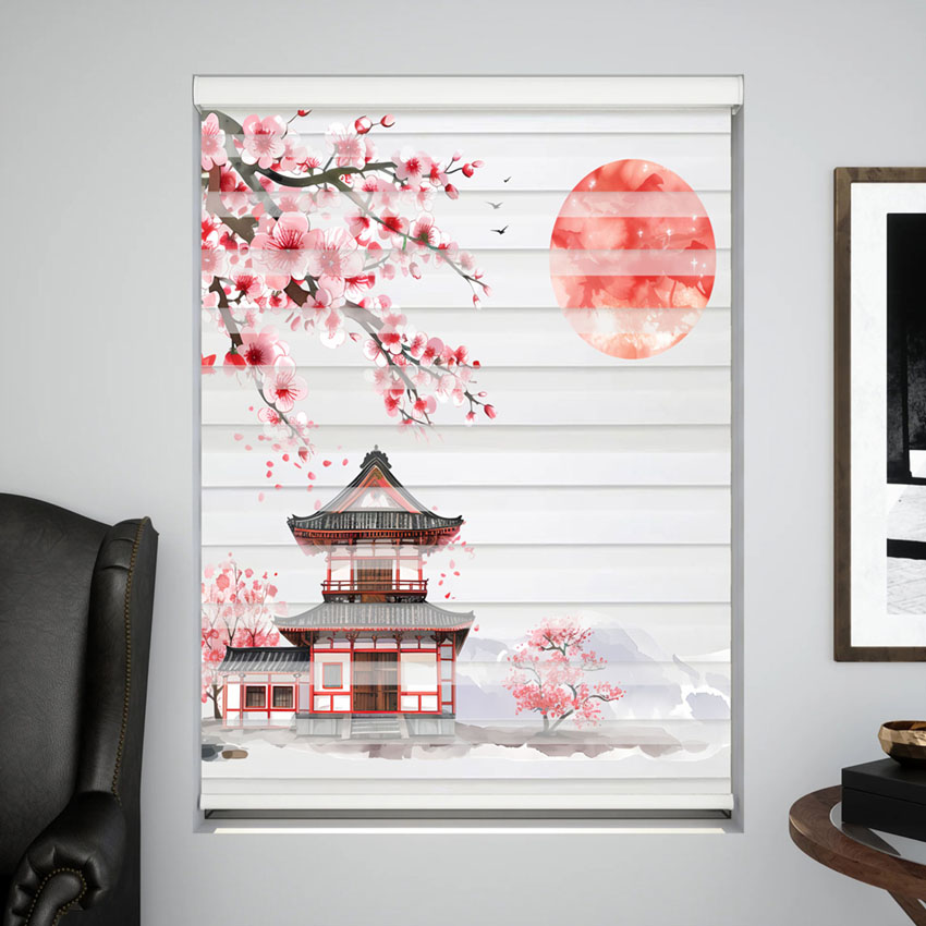 Rèm cầu vồng in tranh mã RCVI-052