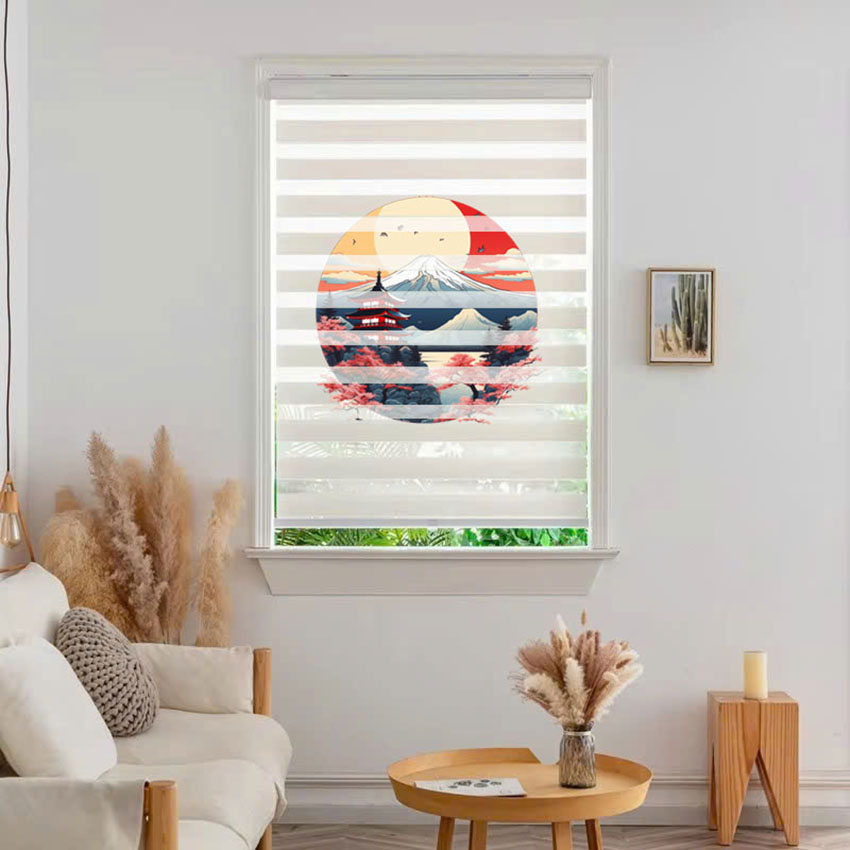 Rèm cầu vồng in tranh mã RCVI-046