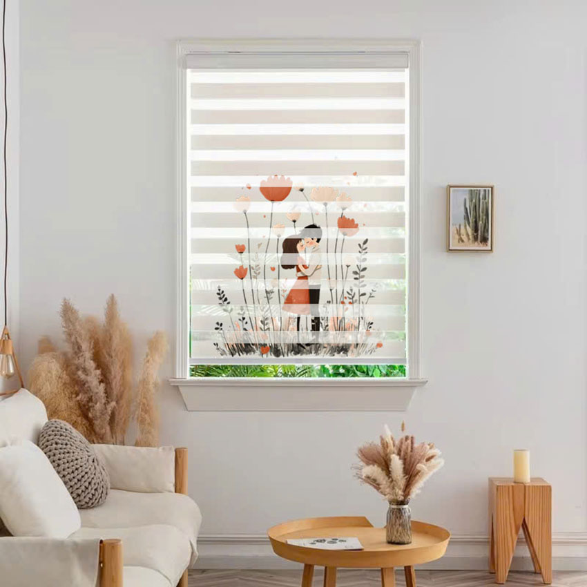 Rèm cầu vồng in tranh mã RCVI-044