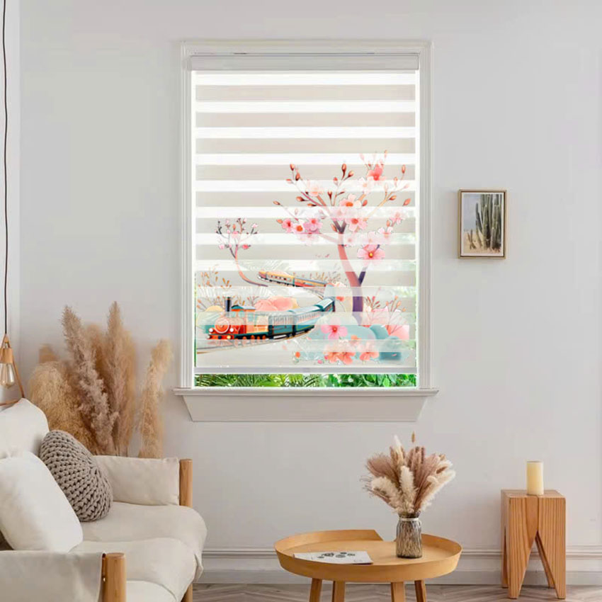 Rèm cầu vồng in tranh mã RCVI-043