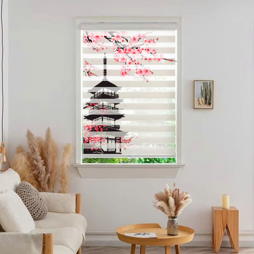 Rèm cầu vồng in tranh mã RCVI-042