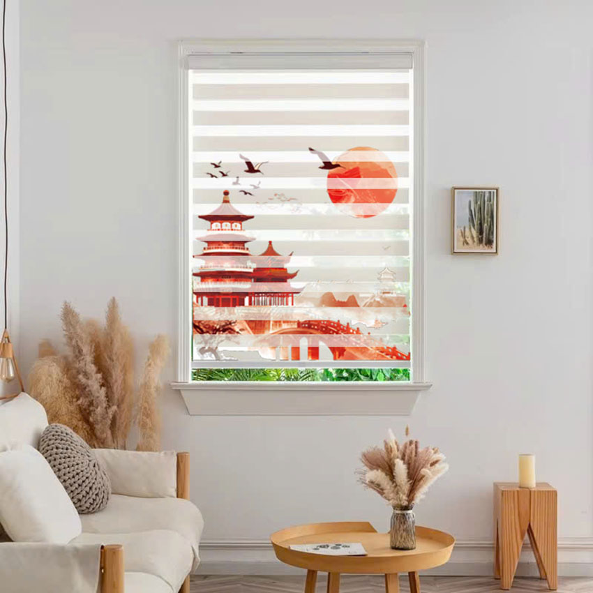 Rèm cầu vồng in tranh mã RCVI-041