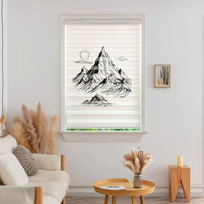 Rèm cầu vồng in tranh mã RCVI-040