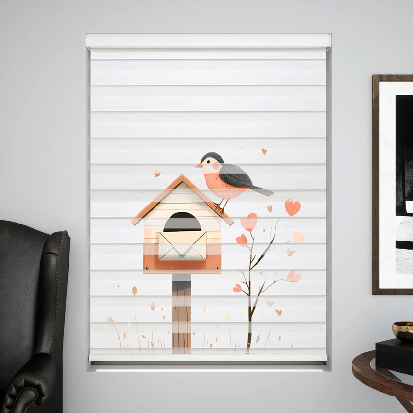 Rèm cầu vồng in tranh mã RCVI-030