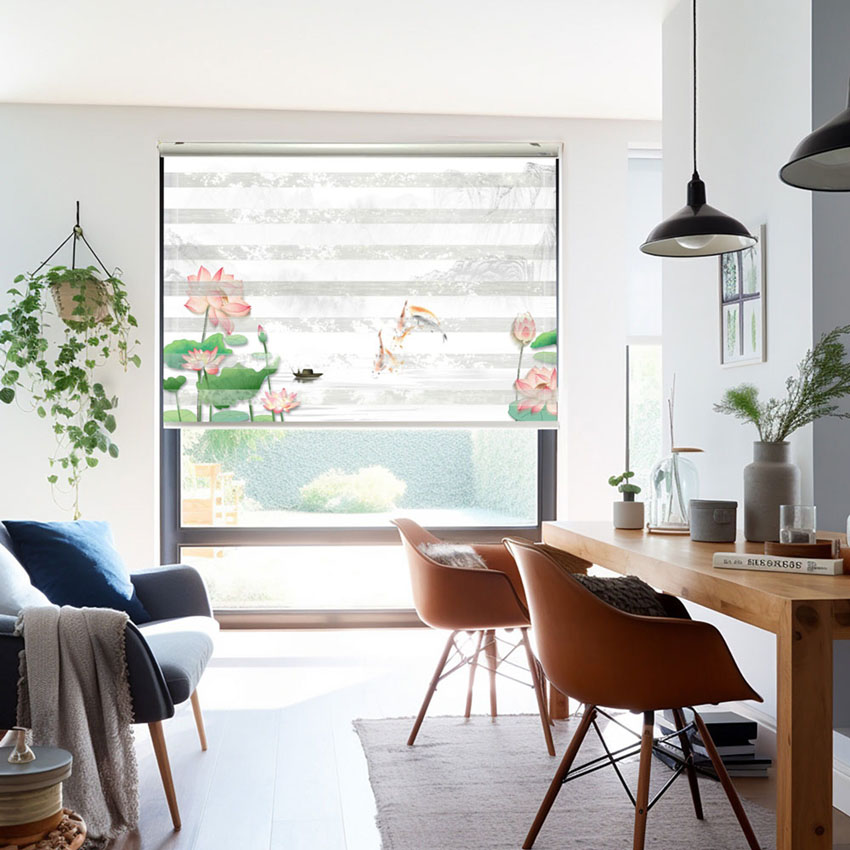 Rèm cầu vồng in tranh mã RCVI-029