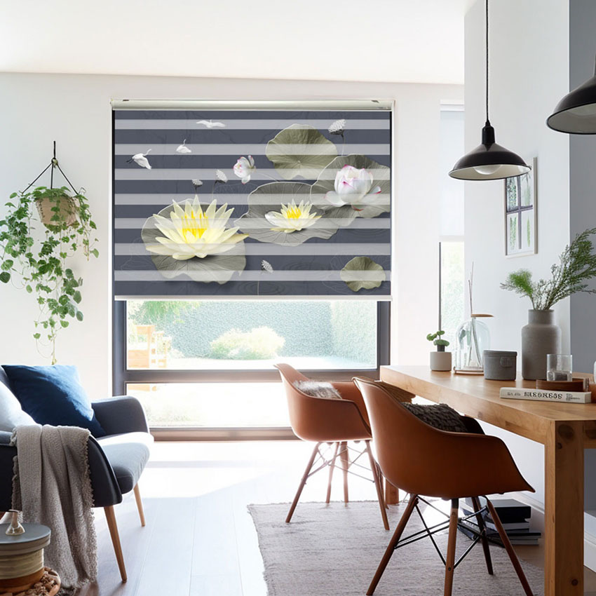 Rèm cầu vồng in tranh mã RCVI-027