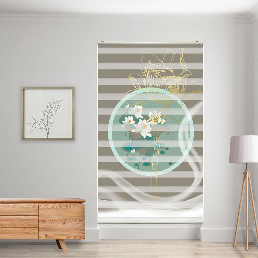 Rèm cầu vồng in tranh mã RCVI-026