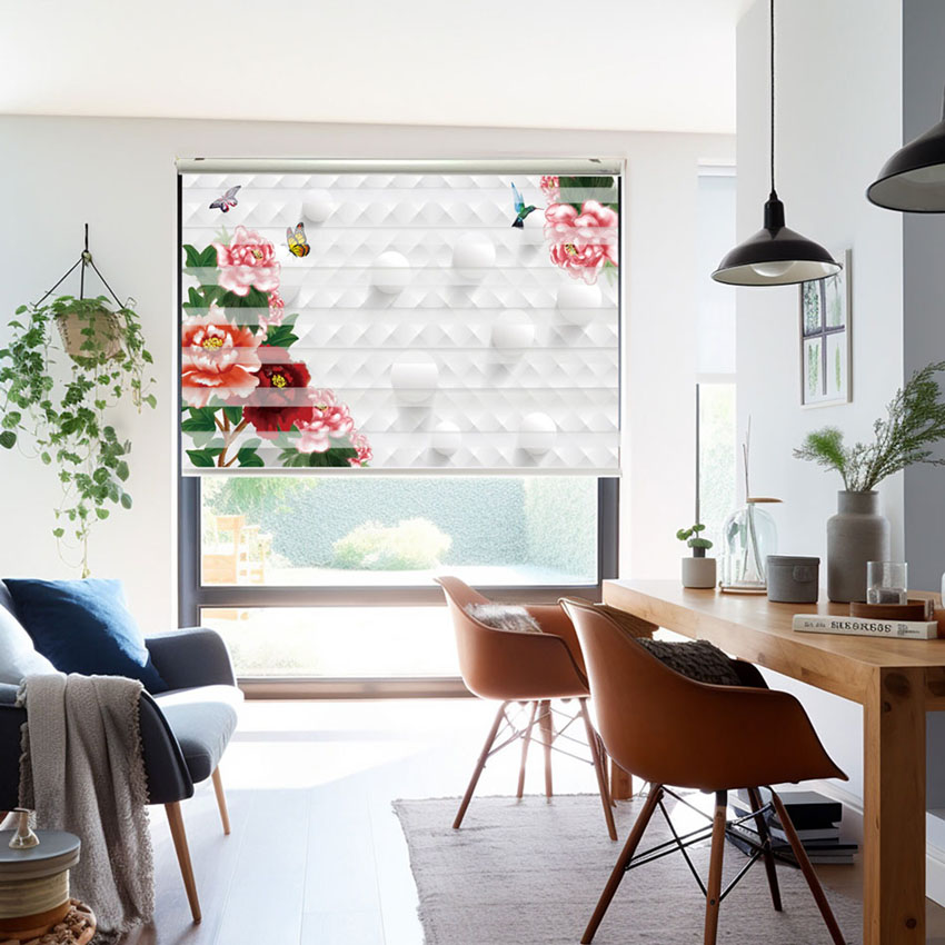 Rèm cầu vồng in tranh mã RCVI-022