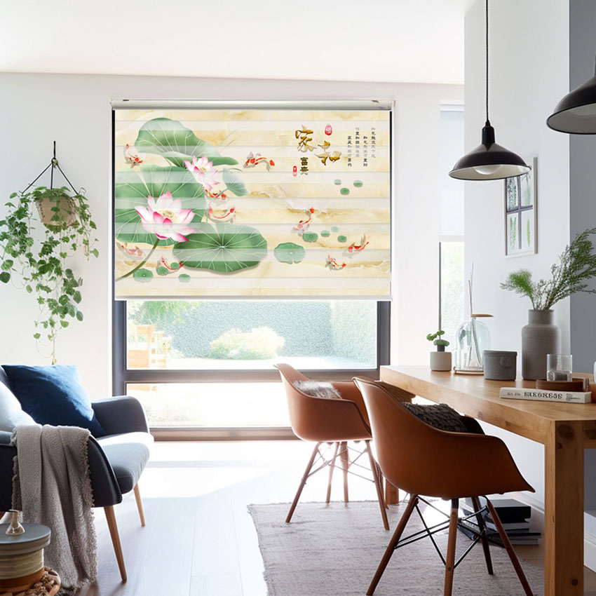 Rèm cầu vồng in tranh mã RCVI-021