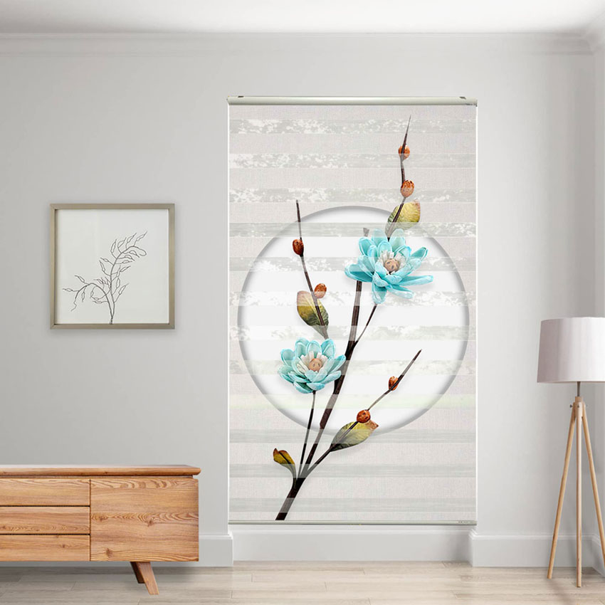 Rèm cầu vồng in tranh mã RCVI-018