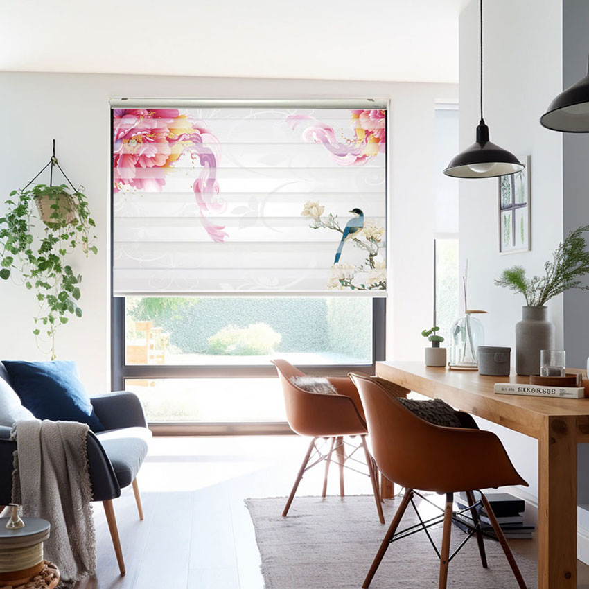 Rèm cầu vồng in tranh mã RCVI-015